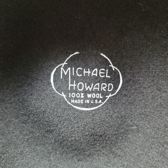 MICHAEL HOWARD for JACQUELINE FERRAR | vintage wool felt rosette wide brim hat - Picture 7 of 8